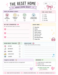 The Reset Home | ADHD Home Reset Sheet